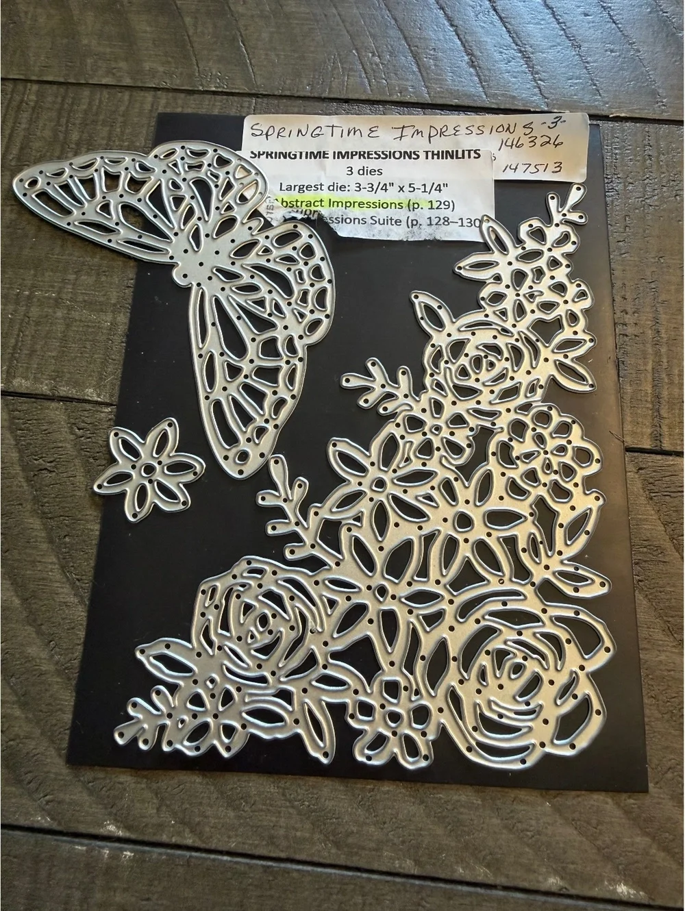 Stampin’ Up Abstract Impressions stamp set & Springtime Expressions die cut set